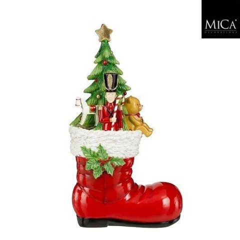 SCARPONE BABBO NATALE DECORATO H.90.5